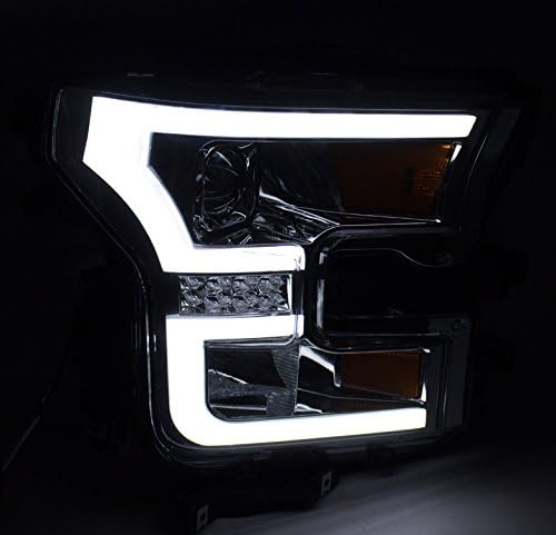 ZMAUTOPTS LED DRL Projector Faróis de faróis Black Compatível com 2015-2017 Ford F-150