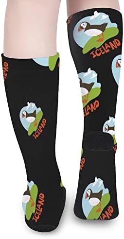 WeedKeycat Puffin of Islândia Crews Soques Novidades Funny Print Graphic Casual Moderate espessura para o outono da primavera