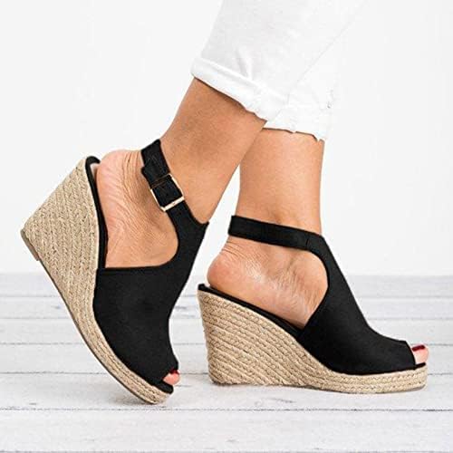 AAYOMET Sandals Moda feminina, feminino respirável Aberto Sapatos de dedos casuais sapatos de salto alto estilo romano sandálias de dedo do pé
