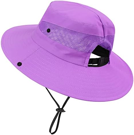 Capéu de sol para meninas infantis com chapéu de proteção de rabo de cavalo largo Brimeiro UV Capinha de caçamba dobrável Chapéus de pesca de praia para meninas