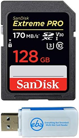 Cartão de memória Sandisk 128 GB Extreme Pro para Fujifilm X-T2, X100F, Finepix S8600, X-S1, X-T10, X-A1, X100T Digital DSLR