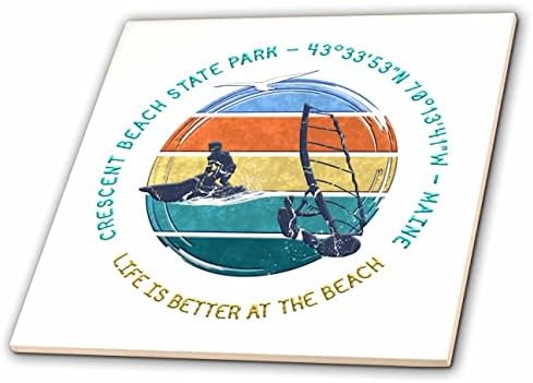 3drose Crescent Beach State Park, Cape Elizabeth, Cumberland, Maine Presente - Telas