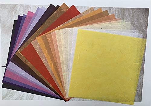50 folhas de cores misturadas 8 x 8 polegadas de origami artes de papel de origami, papel de decoração, papel dobrável quadrado para artesanato de bricolage, folhas de papel de amoreira finas