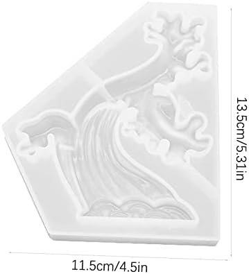 Pequeno retângulo molde de silicone 10pcs ferramenta de fondant de bolo diy ferramenta epóxi ferramenta epóxi molde onda de onda de molde de silicone decorativo tabela de alumínio vintage de alumínio com panela