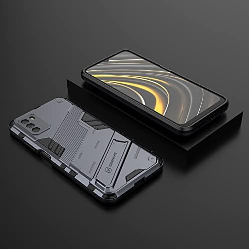 Caso de proteção Kickstand PC e TPU Capa de capa compatível com a caixa Xiaomi Poco M3 - Capa de proteção à prova de choque