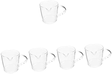Bestonzon leite copo salada molho recipiente de vidro expresso de vidro de vidro copo de copo de vidro cofre arremessador de café tiro de vidro tigel tigela clear design copo de vidro copo de copo de copo de copo 5pcs