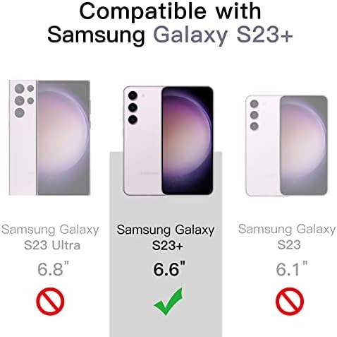 Jetch Case for Samsung Galaxy S23+ / S23 mais 5g de 6,6 polegadas, capa de proteção protetora à prova de choque não amarelador, PC rígido anti-arranhão