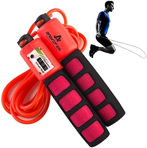 Cordas de salto de plástico com contagem de pular para fitness de fitness corda rápida ajustável