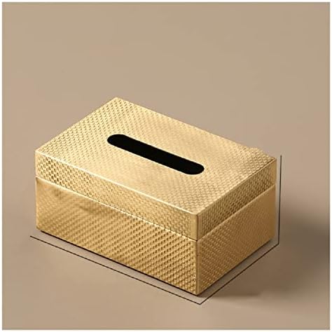 BBSJ Copper Tissue Box Desktop Decoração caixa de armazenamento de tecidos Decoração da sala de estar da casa