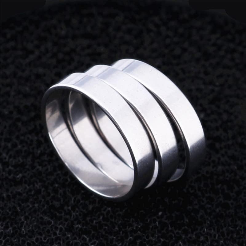 Kolesso 316l 4mm Rings Tiny Band Ring para homens e mulheres moda prata cauda anel-80291