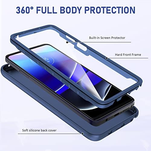 Para Motorola Moto G-Stylus 5G-2022 Caso: Caixa de telefone celular protetora à prova de choque de silicone-Slim Rugged Dual Camada