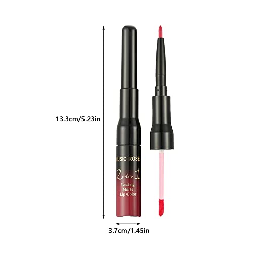 Maquiagem profissional Gloss Two to Head Lip Lip Pen.8ml foste duplo um líquido non stick batom lápis Lipstick de arco -íris