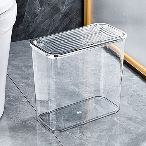 IPETBOOM Lixo claro pode lixo de plástico lixo com tampa transparente lixo esbelto recipientes para o banheiro do banheiro da cozinha banheiro