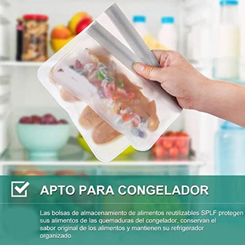 Sacos de ziplock, sacos de armazenamento de alimentos translúcidos para organização de geladeira