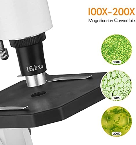 XIXIAN 100-200X Magnificação Microscópio Monocular de Composto Biológico com Huygens Eyepiece para Máquina de Educação Biológica