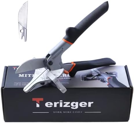Terizger Mitre tesouras para ferramenta de corte angular, quarto de redonda, cortador de cisalhamento de múltiplos de ângulo