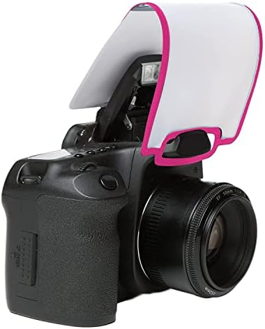 Lumiquest Soft Screen, Flash difusor e amaciante de luz, design clássico universal para câmeras SLR digitais, rosa neon
