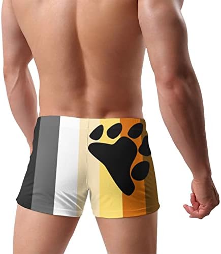 Mocsone urso orgulho bandeira dos homens roupas de banho básico boxer de baú de bagunça