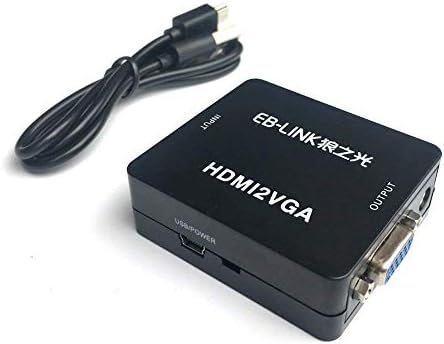 Mini HDMI para VGA 1080P Adaptador de conversor de vídeo com HD de alta definição para HD TV VHS Blu PS3 Xbox