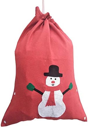 FixtUledIsPlays® 20x28 Bolsa de presente de Natal REUSIVAL Não entrelaçado Papai Noel Bolsa Presente 15021-Snowman