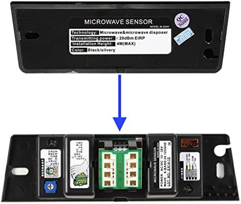 UHPPOTE AC/DC 12V-24V 24.125GHz Sensor Detector de Motivo para Dispositores de Microondas para Porta Automática