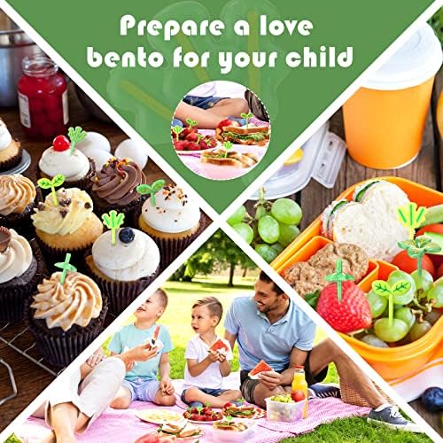 24 peças escolhas de comida para crianças pequenas palhetas de comida de folhas fofas para bento box box reutilizável