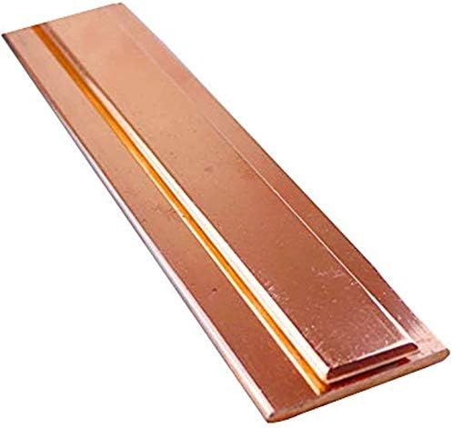 Folha de cobre da placa de latão 1pcs 100mm/3. 9 polegadas T2 Cu Metal Painel de barra plana Crafts Diy espessura de metalworking 5mm, 5mm*20mm*100mm de folha de metal