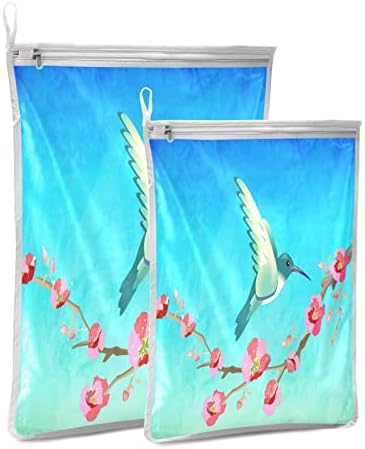 Tinta margarida malha de pássaro bolsas de lavanderia para lavagem de máquinas roupas de lavagem de roupas de roupas de lavagem de viagens de malha para roupas de sutiã para roupas de roupas