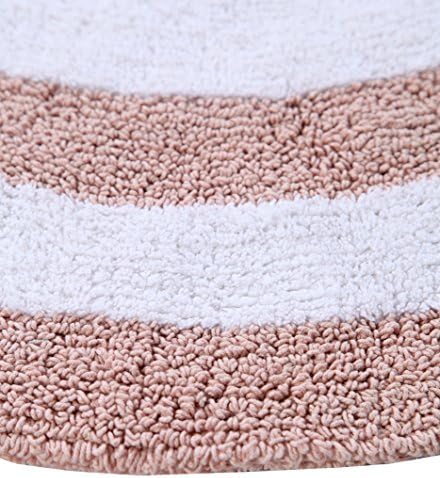 Açafrão Fabs Tapete de banho Algodão de algodão 36 polegadas, padrão reversível e diferenciado em ambos