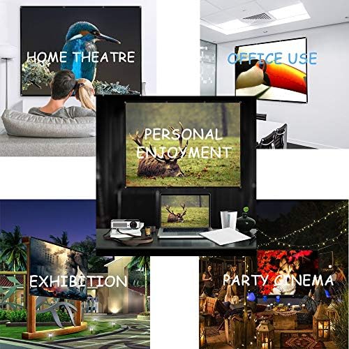 Screen do projetor de 120 polegadas 4: 3 teatro dobrável White portátil 3D Home Theater Montado