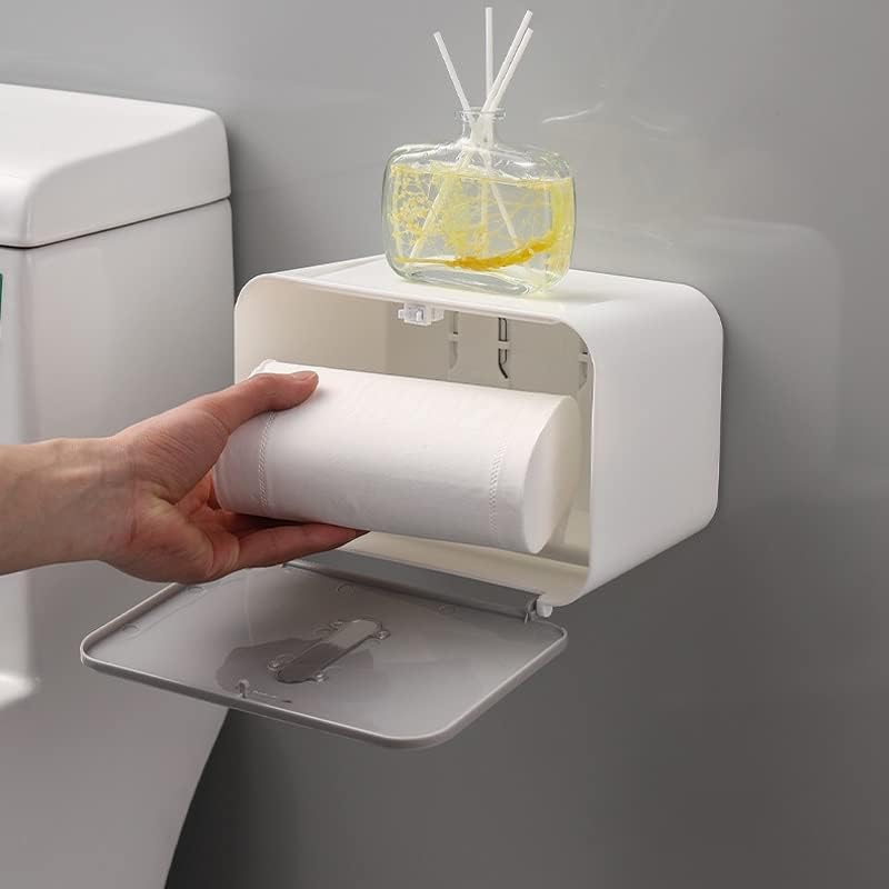 Dingzz Free Punch Punchado Multifuncional Multifuncional Caixa de lenço de papel higiênico Banheiro de rolo de rolo