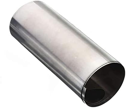 Lcailiao Aço inoxidável Rolo - Modelo 304 Matérias -primas da indústria de aço inoxidável Largura de 300 mm e comprimento 1m, espessura 0,18