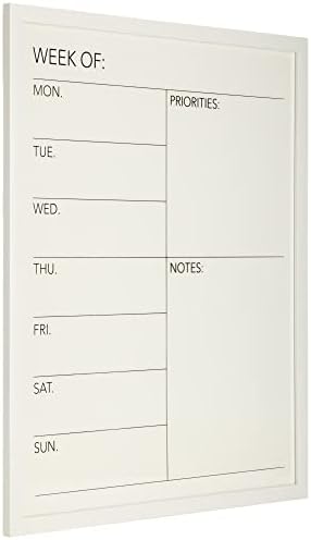 Gallery Solutions 24 x 30 Prioridade semanal Atração seca calendário do quadro branco, placas de memorando brancas, 24 x