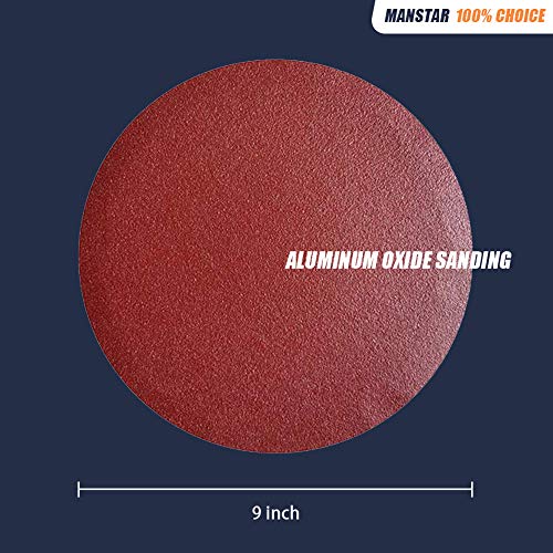 30 PCS de 9 polegadas de 9 polegadas PSA Aluminium Oxide Landing Disc, sem orifício