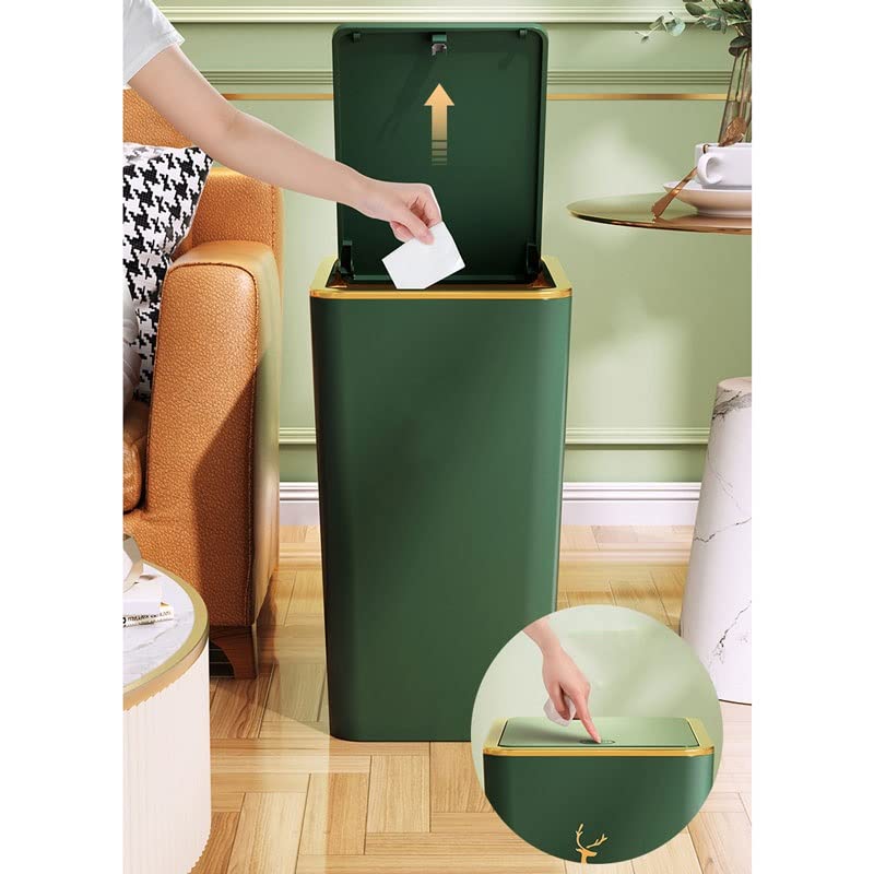 Bkdfd criativo novo lixo retangular lata de cozinha banheiro lixo de lata de lata de lata de estar com lixo lixo lixo