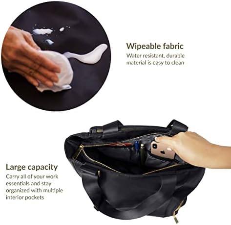 Kiinde Anika Bomba de mama com bolso mais frio, compartimento de laptop, profissional e elegante, grande capacidade,