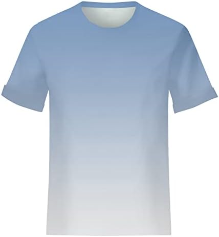 Camiseta espacial Mulheres Moda simples Moda gradiente multicolor