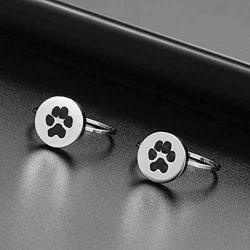 LOYjoy Dog Ring Colar de impressão personalizado Colar de estimação em memória de cães Pet Memorial Jóias Memorial Jóia Anel de Pet
