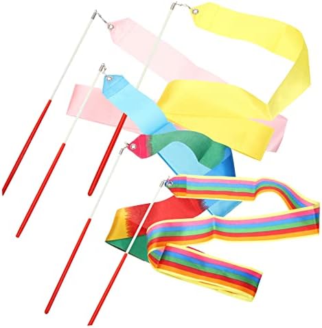 ABAODAM 5PCS DANCE RIPBON GYMNATICS STRATELER GYMNASTIC TREINAMENTO Fitas de dança para crianças Nylon Dance Belt Fitness Dancing