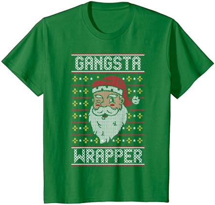 Gangsta wrapper | Camiseta engraçada de piada do Papai Noel