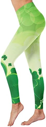 Fun Diverty St. Patrick's Day High Caist Yoga Calças com bolsos, treino de controle de barriga que executa leggings