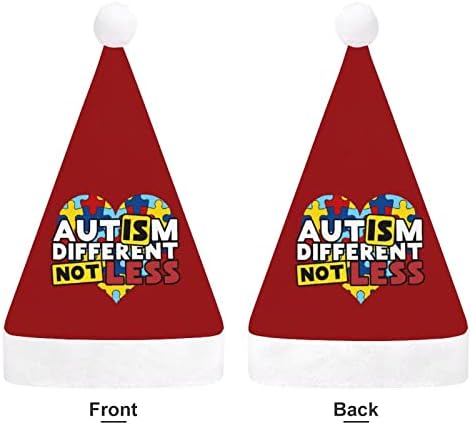 Autismo consciência do coração chapéu de Natal personalizado chapéu de santa decorações engraçadas de natal