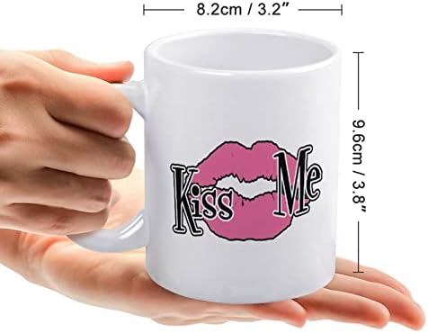 Beijo -me impressão caneca cafetbler de chá cerâmica xícara de chá engraçado para escritório em casa homens homens 11 oz