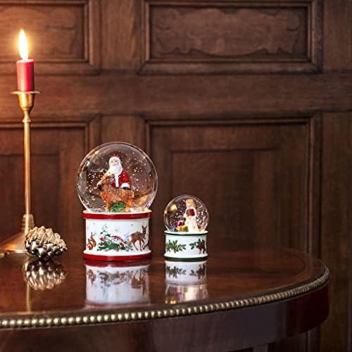 Villeroy & Boch 14-8327-6649 Natal, Globo de neve grande Papai Noel e veado, porcelana, multicolorida, 13 x 13 x 17 cm