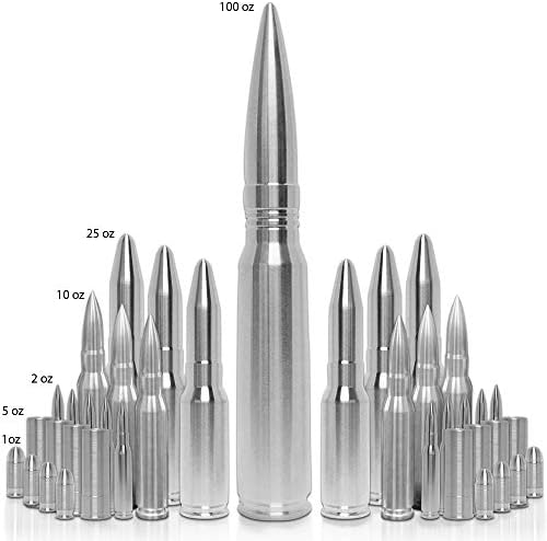 Bullet Silver - 50 Calibre - Pure .999 Silver com Certificado de Autenticidade