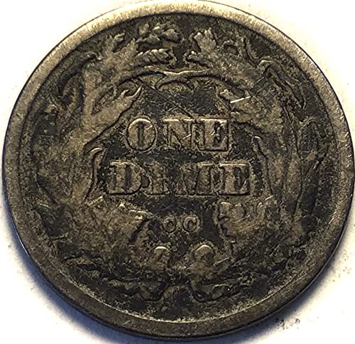 1875 CC Sentado Liberty Silver Dime Fine