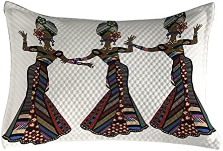 AMBESONNE AFRICANO CHELTED CABRELA PHEILTE, MULHERES MUNDAS NA CRIGHAS Nativas Festival Carnaval Festival MOVES PRIMEIRAS DA DANÇA, CAPA DE PROFULHO DE SACTER SIEL Size para quarto, 36 x 20, multicolor