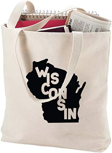 Bold Sags Bolds Wisconsin State Home Hometown Estados Unidos Adoro Bag de Canvas Naturais Presente engraçado