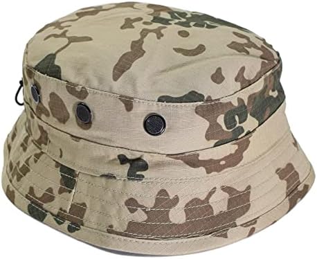 Militar alemão estilo exército Bucket Cap Tacgear Boonie Hat Desert Flecktarn Camo Ripstop