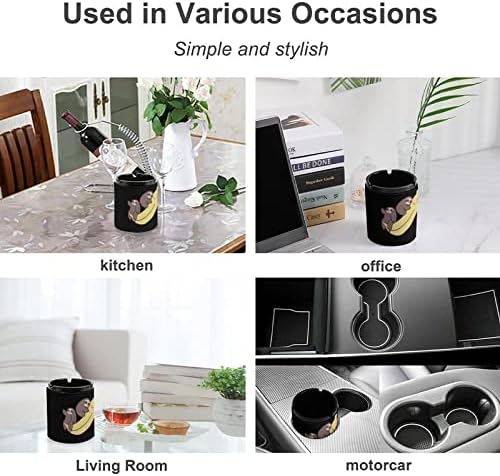 Banana Wild Wild Sleth Leather Cigarette Chartray Ash Holder Portable Desktop Smoking Ash Tray para escritório de pátio e casa